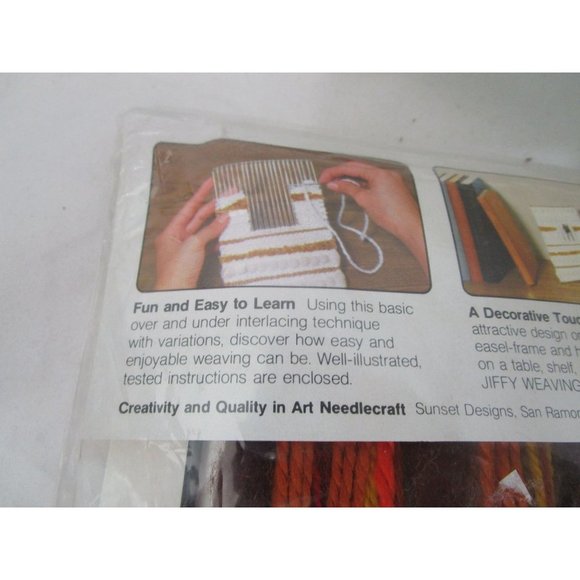 Vintage Jiffy Weaving Brown Stripes Beads Judith Dern NOS Minor Package Damage - Picture 6 of 10